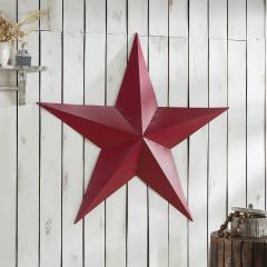 Metal Star Speckled Burgundy Distressed 48x48