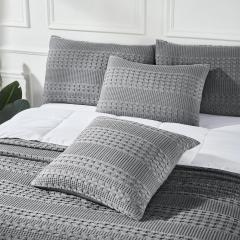 85109-Waffle-Weave-Dark-Grey-Euro-Sham-Set-of-2-26Lx26W-image-2