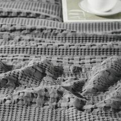 85109-Waffle-Weave-Dark-Grey-Euro-Sham-Set-of-2-26Lx26W-image-6