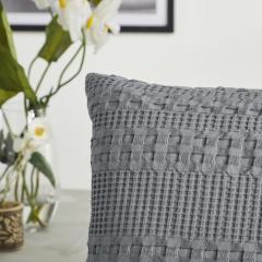 85109-Waffle-Weave-Dark-Grey-Euro-Sham-Set-of-2-26Lx26W-image-7