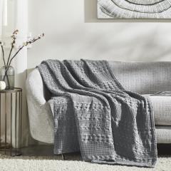 85111-Waffle-Weave-Dark-Grey-Throw-60Lx50W-image-5