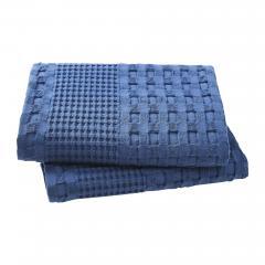 85121-Waffle-Weave-Navy-Blue-Queen-Sham-Set-of-2-30Lx20W-image-4