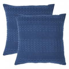 85124-Waffle-Weave-Navy-Blue-Pillow-Cover-Set-of-2-24Lx24W-image-3