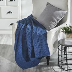 85127-Waffle-Weave-Navy-Blue-Throw-60Lx50W-image-3
