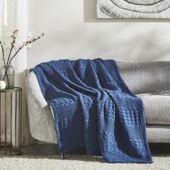 85127-Waffle-Weave-Navy-Blue-Throw-60Lx50W-image-5