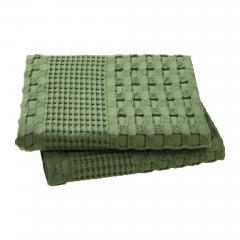 85130-Waffle-Weave-Olive-Green-King-Sham-Set-of-2-36Lx20W-image-3