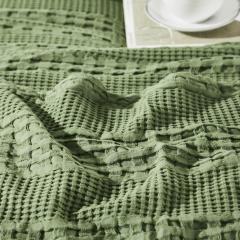 85132-Waffle-Weave-Olive-Green-Pillow-Cover-Set-of-2-24Lx24W-image-6