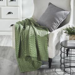 85135-Waffle-Weave-Olive-Green-Throw-60Lx50W-image-6