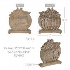 89782-Floral-Crown-Carved-Wooden-Pumpkin-8.5x8x2-image-5