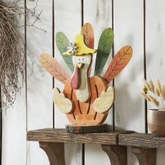 Whimsical Wooden Turkey 15.75x15.25x5.75