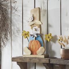 Whimsical Wooden Scarecrow 16.5x12.75x3