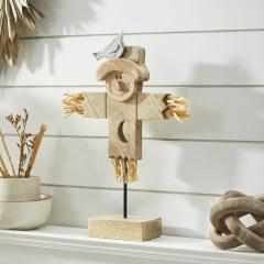 Natural Wooden Scarecrow 16.25x10x3