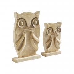 89819-Wooden-Owl-Natural-Set-of-2-9.75-and-13.25-inch-image-4