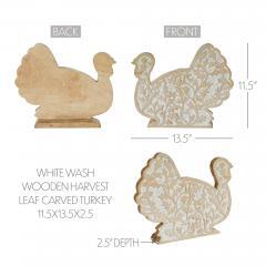 89820-White-Wash-Wooden-Harvest-Leaf-Carved-Turkey-11.5x13.5x2.5-image-5