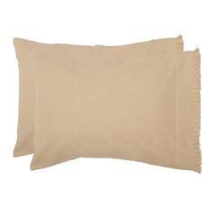 90153-Burlap-Vintage-Standard-Pillow-Case-w-Fringed-Ruffle-Set-21x30-Bundle-2-Pillow-Case-Sets-image-2