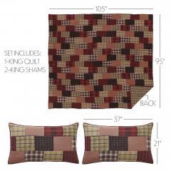 90157-Wyatt-King-Quilt-Set-1-Quilt-105Wx95L-w-2-Shams-21x37-6pc-Bundle-Quilt-Shams-Pillow-Cases-Bed-Skirt-image-6