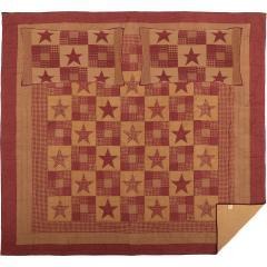 90161-Ninepatch-Star-California-King-Quilt-Set-1-Quilt-130Wx115L-w-2-Shams-21x37-5pc-Bundle-Quilt-Shams-Pillow-Cases-image-2
