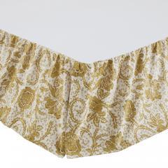 90177-Dorset-Gold-Floral-King-Quilt-105Wx95L-8pc-Bundle-Quilt-Euro-Shams-Bed-Skirt-Shams-Pillow-Cases-image-3