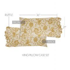 90177-Dorset-Gold-Floral-King-Quilt-105Wx95L-8pc-Bundle-Quilt-Euro-Shams-Bed-Skirt-Shams-Pillow-Cases-image-9