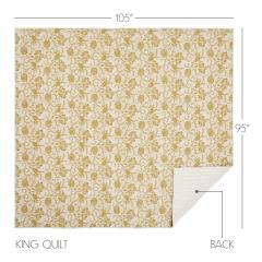 90177-Dorset-Gold-Floral-King-Quilt-105Wx95L-8pc-Bundle-Quilt-Euro-Shams-Bed-Skirt-Shams-Pillow-Cases-image-10