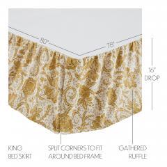 90177-Dorset-Gold-Floral-King-Quilt-105Wx95L-8pc-Bundle-Quilt-Euro-Shams-Bed-Skirt-Shams-Pillow-Cases-image-11