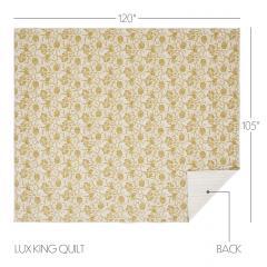90178-Dorset-Gold-Floral-Luxury-King-Quilt-120WX105L-8pc-Bundle-Quilt-Euro-Shams-Bed-Skirt-Shams-Pillow-Cases-image-9