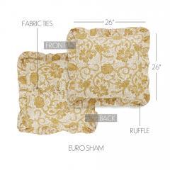 90178-Dorset-Gold-Floral-Luxury-King-Quilt-120WX105L-8pc-Bundle-Quilt-Euro-Shams-Bed-Skirt-Shams-Pillow-Cases-image-11
