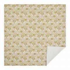 90199-Dorset-Gold-Floral-Queen-Quilt-90Wx90L-8pc-Bundle-Quilt-Pillow-Cases-Euro-Shams-Bed-Skirt-Shams-image-2
