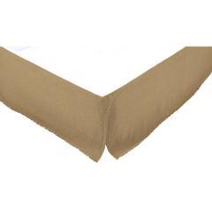90206-Burlap-Natural-Fringed-Queen-Bed-Skirt-60x80x16-3pc-Bundle-Bed-Skirt-Pillow-Cases-image-2