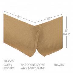 90206-Burlap-Natural-Fringed-Queen-Bed-Skirt-60x80x16-3pc-Bundle-Bed-Skirt-Pillow-Cases-image-4