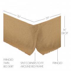 90207-Burlap-Natural-Fringed-Twin-Bed-Skirt-39x76x16-3pc-Bundle-Bed-Skirt-Pillow-Cases-image-4