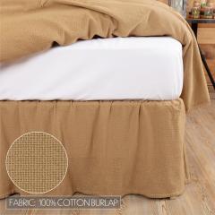 90210-Burlap-Natural-Ruffled-Twin-Bed-Skirt-39x76x16-3pc-Bundle-Bed-Skirt-Pillow-Cases-image-5