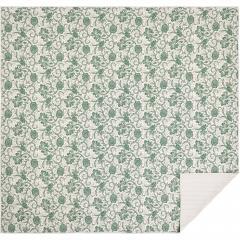 90250-Dorset-Green-Floral-King-Quilt-105Wx95L-8pc-Bundle-Quilt-Bed-Skirt-Pillow-Cases-Shams-Euro-Shams-image-2