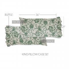 90250-Dorset-Green-Floral-King-Quilt-105Wx95L-8pc-Bundle-Quilt-Bed-Skirt-Pillow-Cases-Shams-Euro-Shams-image-13