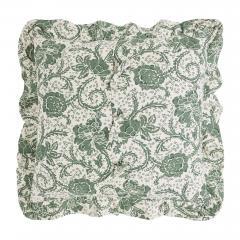 90251-Dorset-Green-Floral-Queen-Quilt-90Wx90L-8pc-Bundle-Quilt-Bed-Skirt-Pillow-Cases-Shams-Euro-Shams-image-5