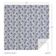 90253-Dorset-Navy-Floral-Queen-Quilt-90Wx90L-8pc-Bundle-Quilt-Bed-Skirt-Pillow-Cases-Shams-Euro-Shams-image-9
