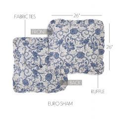90253-Dorset-Navy-Floral-Queen-Quilt-90Wx90L-8pc-Bundle-Quilt-Bed-Skirt-Pillow-Cases-Shams-Euro-Shams-image-11