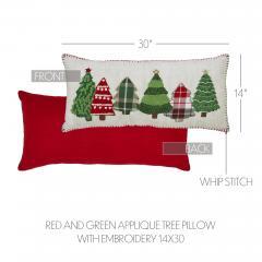 89896-Red-and-Green-Applique-Tree-Pillow-with-Embroidery-14x30-image-4