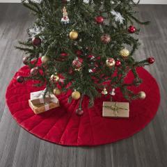89904-Quilted-Red-Velvet-Tree-Skirt-with-White-Bow-Ties-48-image-2