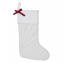 89905-Quilted-White-Velvet-Stocking-with-Red-Bow-11x18-image-2