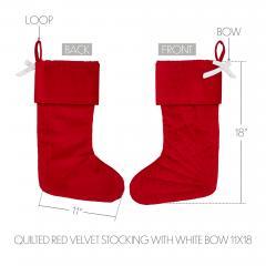 89906-Quilted-Red-Velvet-Stocking-with-White-Bow-11x18-image-4