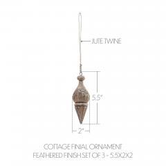 89920-Cottage-Finial-Ornament-Feathered-Finish-Set-of-3-5.5x2x2-image-3