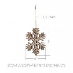 89921-Snowflake-Ornament-Feathered-Finish-6-inch-image-3