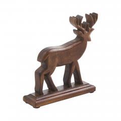 89926-Forest-Frolic-Dark-Wooden-Deer-9x8x2.3-image-2