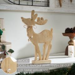 89948-Pretty-Prancer-Brushed-Gold-Wooden-Deer-11x7x2-image-4