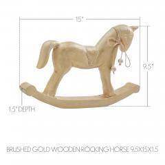 90007-Brushed-Gold-Wooden-Rocking-Horse-9.5x15x1.5-image-4