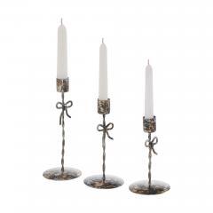 90015-Bow-Candlestick-Holders-Burnished-Metal-Set-of-3-5.25-6.25-7.5-inch-image-3