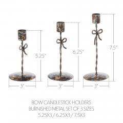 90015-Bow-Candlestick-Holders-Burnished-Metal-Set-of-3-5.25-6.25-7.5-inch-image-4
