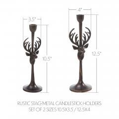 90018-Rustic-Stag-Metal-Candlestick-Holders-Set-of-2-10.5-12.5-inch-image-4
