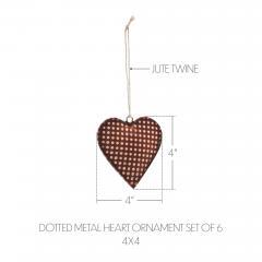 90019-Dotted-Metal-Heart-Ornament-Set-of-6-4-inch-image-3